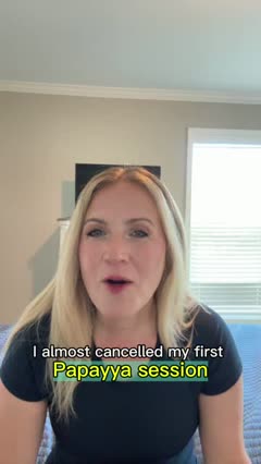 Tracy on a live 1-on-1 video training call with her Papayya coach